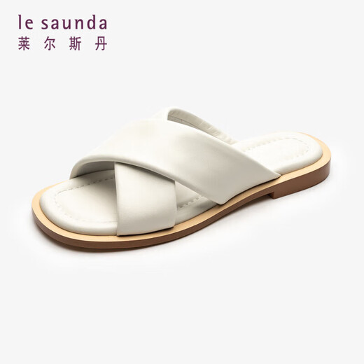 Lairsdan modische lässige Cross-Wire-Ferse Flip-Flops Sandalen Frauenschuhe 4m12801 Weiß WTK 37