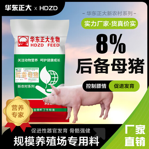 East China Zhengda 8% gilt premix nutrition comprehensively promotes development, early estrus, strong limbs and hooves without constipation 1 bag
