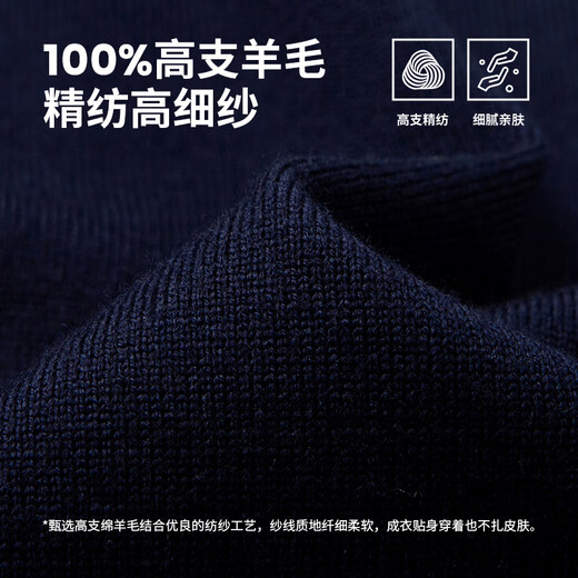 Navigare Italian dinghy men's lapel cardigan autumn and winter commuting pure wool cardigan solid color sweater jacket for men navy blue XL size