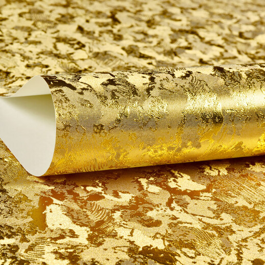 丹羊晴天定制金箔纸墙纸贴纸装饰贴漆金色金黄色银色拉丝天花板吊顶壁纸墙 金箔云朵 F17152 高亮加厚版 0.
