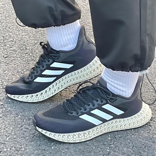 阿迪达斯 （adidas）男鞋女鞋2025新款夏季4D打印跑步鞋减震情侣运动鞋休闲跑步鞋 GX9249黑白 41