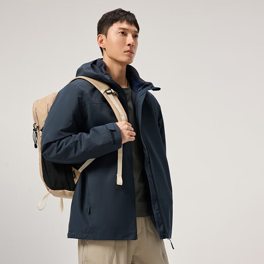 Jack Wolfskin Wolf Claw Jacket Men's Windproof and Waterproof Fleece Three-in-One Jacket 5031031 Royal Blue/Size Large