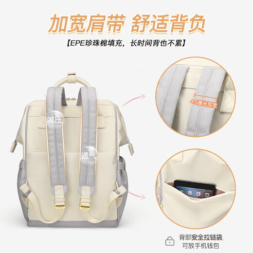 POLO双肩包女士背包妈咪包书包大学生大容量电脑包生日礼物送女友