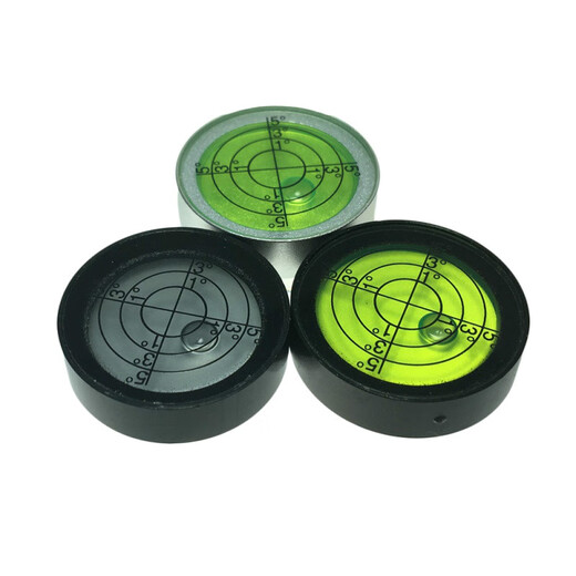 赛乐透金属水平泡高精度小型水准泡水平仪圆形气泡水平尺校正30x8 直径30*高度8MM银绿水