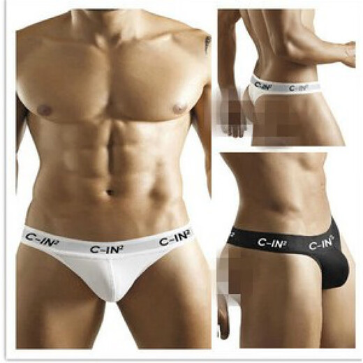 C-IN2 Crazy Men's Underwear Full Cotton Trendy Men's Underwear Single Thong/T Pants White 1 m (2 feet 2-2 feet 4)