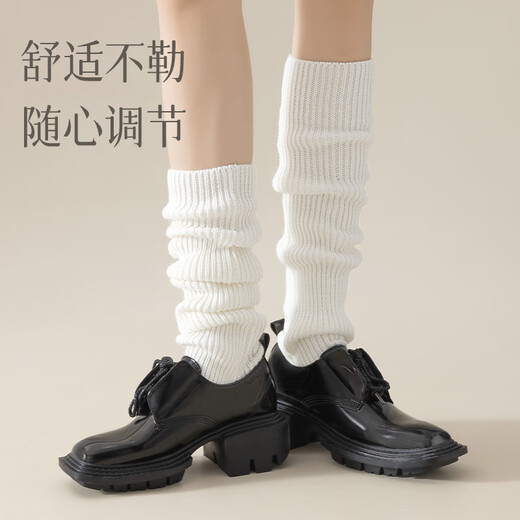 Mianzhuwu 2 pairs of Xinjiang cotton pile socks autumn and winter socks women's mid-calf socks knitted calf socks 7A antibacterial and anti-beige 2 pairs one size fits all 35-39