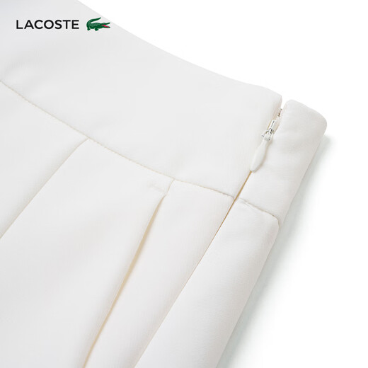 LACOSTE法国鳄鱼女装 24春夏新款时尚百搭潮流休闲裤显瘦百褶短裤GF3879 70v/米白色 32 150