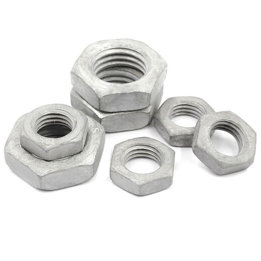 Hot-dip galvanized thin nut hot-dip galvanized flat nut GB6172 hexagonal flat female thin female screw cap M16 [10 pieces]