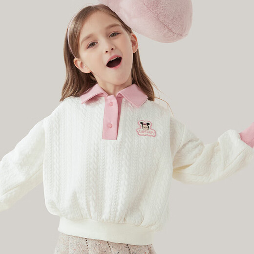 Disney Girls Sweatshirt Kinder Frühlings- und Herbstkleidung Little Girl Herbst Langarmed Top Children's Clothing Z233017 Pink 160 cm