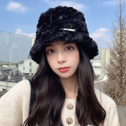 BOLSRO Fisherman's Hat Fall and Winter Big Hat New Women's Korean Style Same Model Thickened Japanese Ear Basin Hat Khaki Color All Size