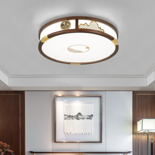 Boruike nueva lámpara de estar de luz de techo de estilo chino alambre de sándalo de sándalo moderno de madera maciza lámpara de dormitorio clásico de estilo chino