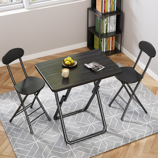 Orenford Home Installation-free Computer Desk Modern Simple Writing Desk and Chair Foldable Desk Dormitory Office Study Table Walnut Computer Desk 60*40*70 Foldable