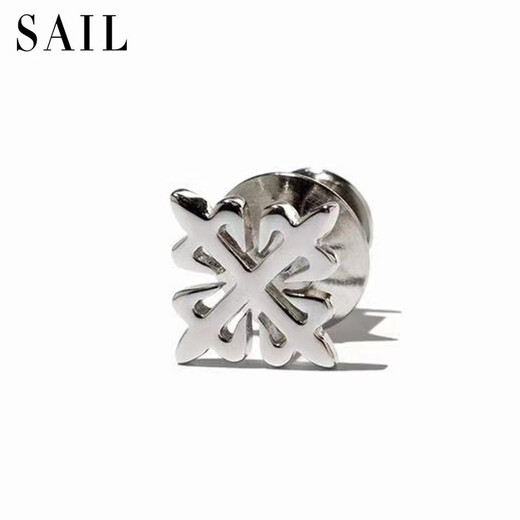 Big brand small brooch lapel pin for men's summer suit clothing exquisite iris European and American light luxury high-end badge flower eye button silver alloy 1.5x1.5cm