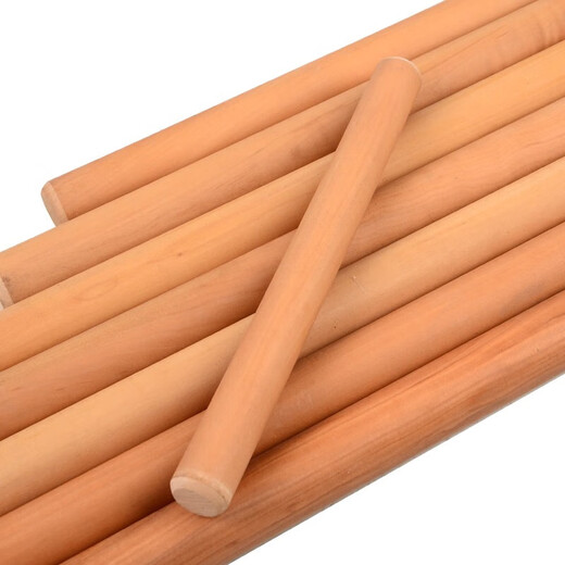 Luda pear wood rolling pin, solid wood rolling pin, household rolling pin, round head, dumplings, steamed buns, leather stick, baking tool, pear wood rolling pin, 27cm long, 2.8cm thick, free 2 20cm steamer cloth