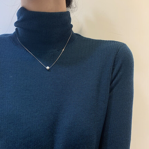 DRJEFUNs small fresh pearl clavicle necklace 2025 new women's young pendant fashion single necklace whole body 925