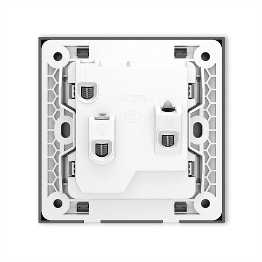 ABB switch socket panel 86 type 10A inclined five-hole socket Yingzhi series gray