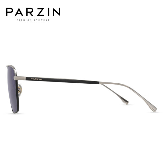 PARZIN Classic Double Bridge Fashion Polarized Sunglasses Men's Textured Metal Driving Mirror Trendy Sunglasses Men 8174A