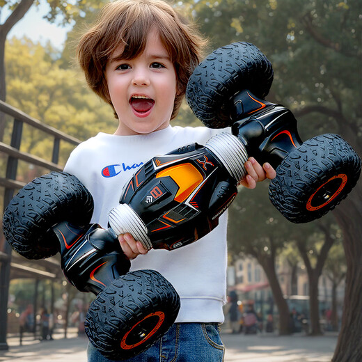 京达玩具遥控汽车变形四驱攀爬扭变赛车玩具男孩儿童生日礼物