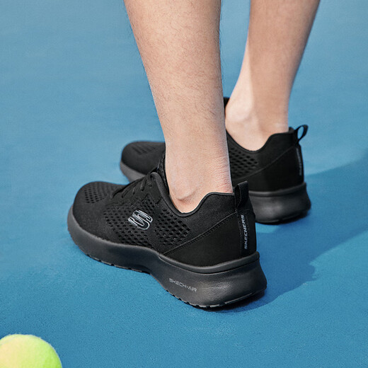 Skechers Chaussures masculines Summer 2025 Nouveau chaussures de ruissellement en maille noire