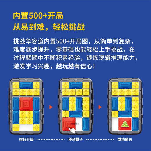 HERO THRIVE挑战华容道滑动拼图益智玩具迷宫儿童磁性思维逻辑训练游戏磁力板 【彩盒】白色款 7-14岁6岁男孩女孩生日礼物