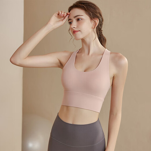 XUEXIMAN sports bra yoga bra wear-free bra high-strength shock-proof push-up professional Pilates wearable vest for women
