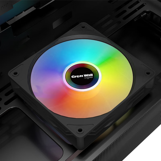 长城（Great Wall）阿基米德X120定色版 12CM风扇（RGB灯效/减震脚垫/大4Pin接口/加强筋条/长线材/安静耐用）