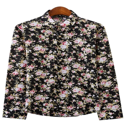 
OIMGbeyond Wong Ka Kui floral clothes shirt slim-fit retro Hong Kong style men's fashionable long-sleeved shirt jacket No. 1 color 1049 5XL175-190Jin [Jin equals 0.5 kg]