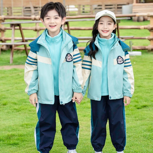 
Xinkepai Children kindergarten clothing spring and autumn clothing winter class clothing sportswear elementary school uniform autumn and winter clothing three-piece suit windbreaker suit girls winter and summer five-piece suit = A711+6626 120