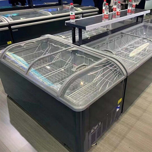 澳柯玛（AUCMA）商用冰柜大容量速冻冷冻柜1.8/2.0米玻璃门岛柜卧式展示柜  超市组合冷柜冰淇淋雪糕冷冻柜 长2米丨753升丨左右推拉门丨直柜