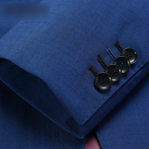 Jijia pure wool men's suit top Slim business casual professional solid color suit wool blue openable cufflinks 175A suit top