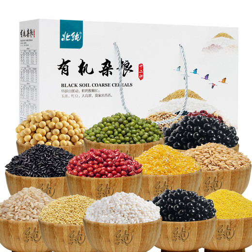 Beichun organic twelve kinds of cereals gift box 9.34Jin Jin equals 0.5kg/box (grains and cereals, good gifts, corporate group purchases)