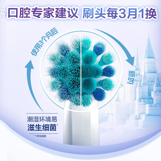 欧乐B儿童电动牙刷头原装3支蜘蛛侠适用D103KD100KPro1kidsEB10/EB10S-3K软毛刷头（图案包装随机）