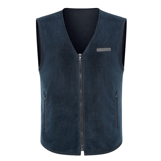 Jihua 3505 New Style Velvet Vest Military Fan Clothing Fleece Vest Navy Olive Green Coldproof Fleece Clothes Autumn and Winter Vest Navy Blue 170/100