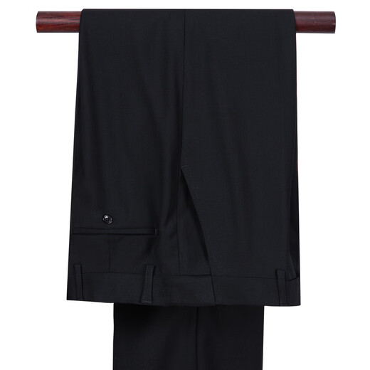 Pierre Cardin 2024 casual men's suit color large size middle-aged suit jacket trousers set black 165