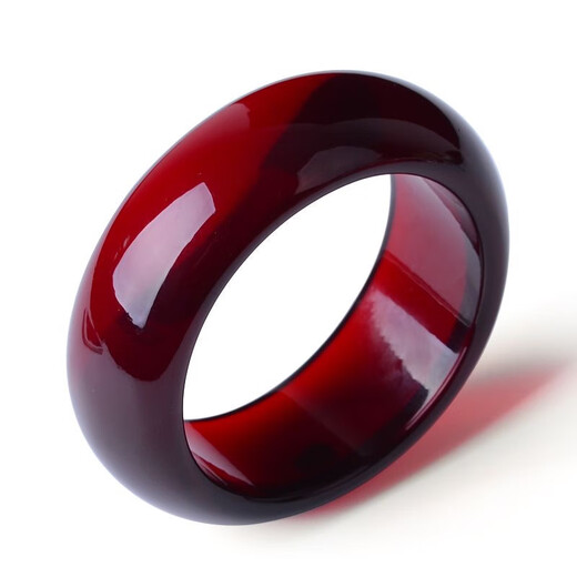 DRJEFUN authentic blood amber old beeswax bracelet burgundy blood pool bracelet amber raw stone widened amber widened bracelet inner diameter 61-62mm