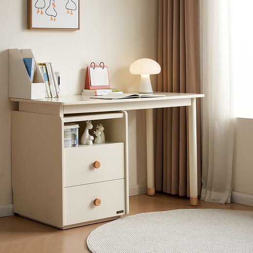 Quanyou Home Modern Simple Style Teenagers Retractable Desk Cabinet Combination Writing Desk Storage Floor Cabinet