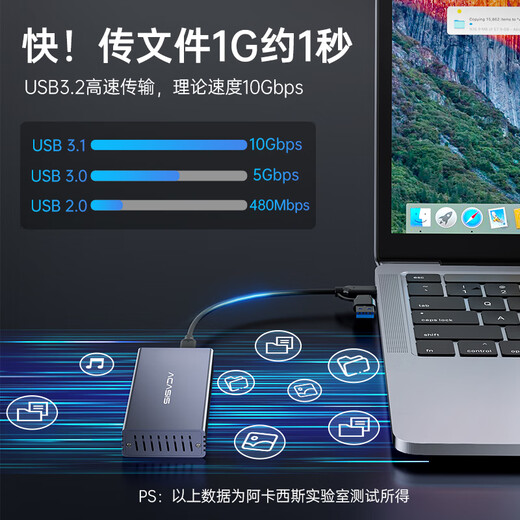 Acasis Type-C Apple SSD box MacBook Air/Pro laptop USB-C interface SSD external all-aluminum mobile box AC-MAC3W
