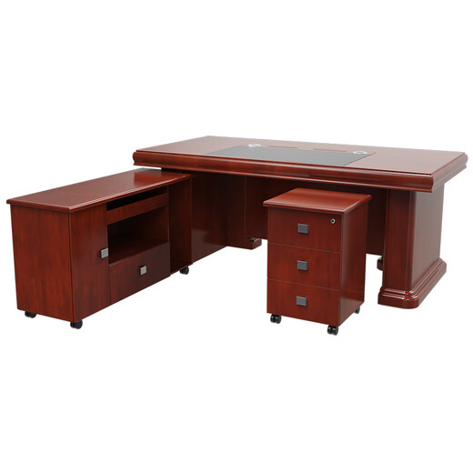 Welding axe (HANAXE) Chinese style boss desk desk president desk high-end atmospheric paint desk 160*80cm including side cabinets and activity cabinets