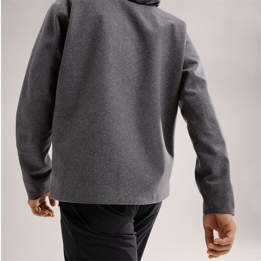 ARC'TERYX Men's Jacket SAWYER WOOL 24 New Outdoor Wool Warm and Breathable Casual Fleece Jacket Men's Hoodie Gray Cloud XS
