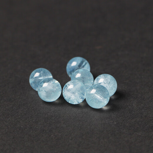 Yingyan 7A natural ice aquamarine loose beads handmade diy ladies bracelet necklace blue crystal multi-treasure devil blue single 7a grade devil blue 10 mm 1 piece