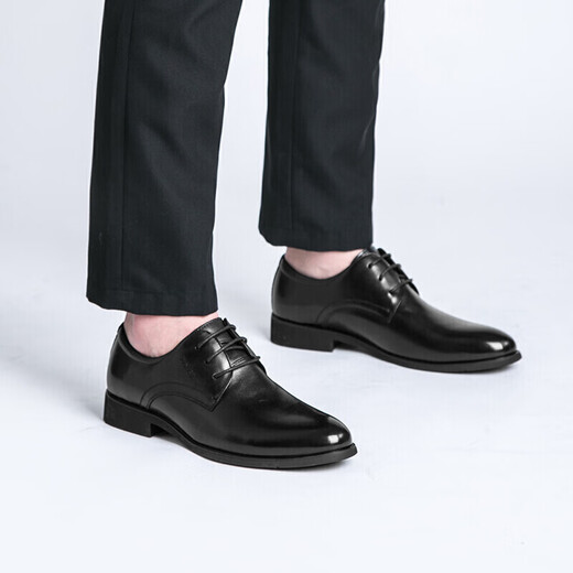 Playboy (PLAYBOY ESTABLISHED 1953) classic men's lace-up business wedding leather shoes British round-toe formal shoes men's shoes 5DW009049D01 black 44