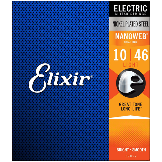 elixir伊利克斯吉他弦电吉他琴弦一弦一套六根套装镀膜防锈弦线全套6根 12052【10-46】超薄镀膜