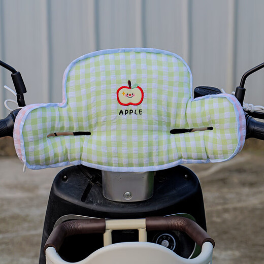 Baby anti-collision head pad, anti-collision artifact, children's tram front pad, soft bag protection pad, back cushion, multi-functional pillow cushion, Smiling Apple Plaid-Green 43x23cm/1 piece