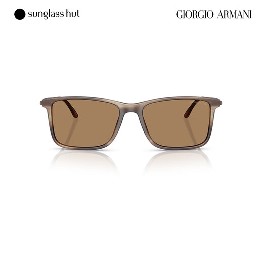Emporio armani [Hu ge Тот же стиль] солнцезащитные очки мужские солнцезащитные очки, изменяющие цвет, прямоугольные очки 0Ar8218f полосатая коричневая рама/коричневая линза 6167m4
