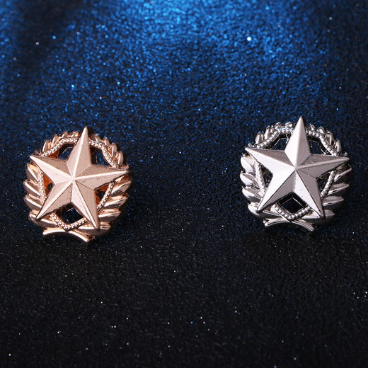 月蝶（YUEDIE）复古金色麦穗字母V小胸针三叉皇冠五角星领针男女衬衫西装情侣配饰胸花领扣 金色皇冠