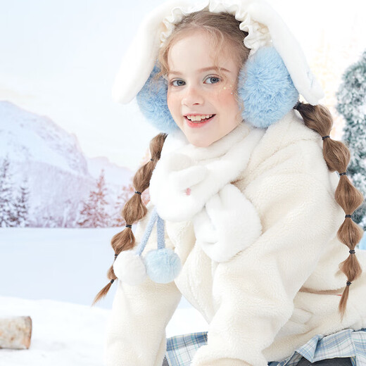 Hello Kitty children's scarf winter windproof warm plush girl toddler baby fake collar scarf 5009 pink Melody