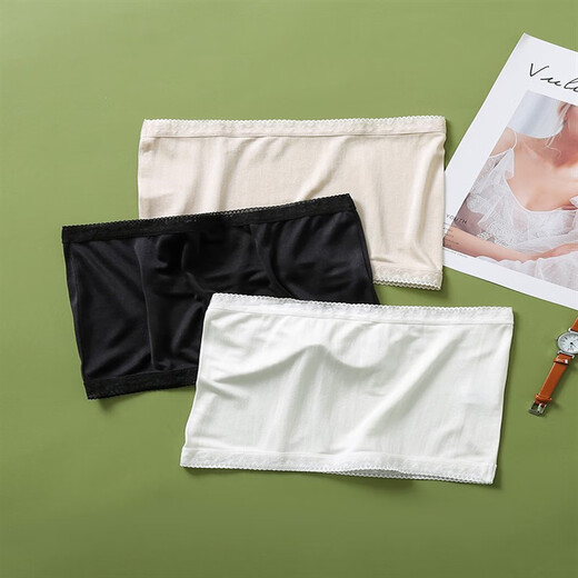 100% mulberry silk tube top bra strapless anti-slip inner anti-exposure vest glossy chest wrap women's summer bra