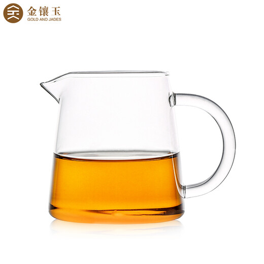 Gold inlaid jade tea set accessories clean male cup glass fair cup tea sea tea divider kungfu tea set spare parts