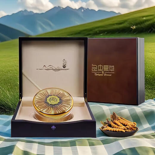 Cordyceps sinensis Tibetan Cordyceps 1 gram high-altitude Cordyceps gift box in high-altitude Cordyceps sinensis dry goods good gifts 3 gram 1 gram - 10 bottles