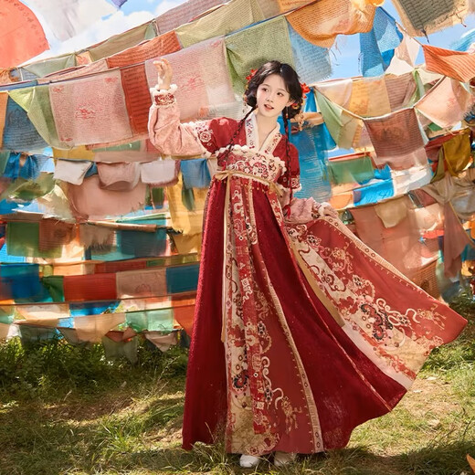 Beiyao's zodiac year of the snake, New Year clothes for women, Snake Little God of Wealth, New Year's greetings suit, suspender skirt, improved Hanfu, top + skirt + cloak, collection and purchase, priority delivery S